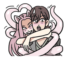 AsB - 112 I'm A Heart Fox sticker #10607511