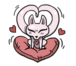 AsB - 112 I'm A Heart Fox sticker #10607512