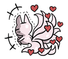 AsB - 112 I'm A Heart Fox sticker #10607513