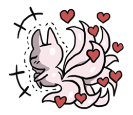 AsB - 112 I'm A Heart Fox sticker #10607513