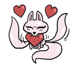AsB - 112 I'm A Heart Fox sticker #10607514