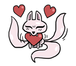 AsB - 112 I'm A Heart Fox sticker #10607514