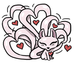 AsB - 112 I'm A Heart Fox sticker #10607515