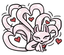 AsB - 112 I'm A Heart Fox sticker #10607515