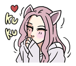 AsB - 112 I'm A Heart Fox sticker #10607517