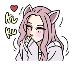 AsB - 112 I'm A Heart Fox sticker #10607517