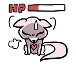 AsB - 112 I'm A Heart Fox sticker #10607521