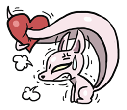 AsB - 112 I'm A Heart Fox sticker #10607522