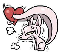 AsB - 112 I'm A Heart Fox sticker #10607522