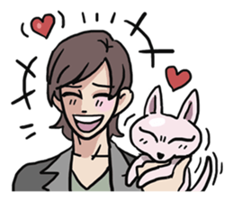 AsB - 112 I'm A Heart Fox sticker #10607524