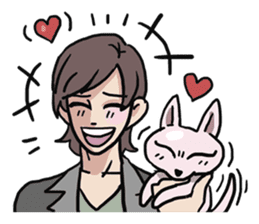 AsB - 112 I'm A Heart Fox sticker #10607524