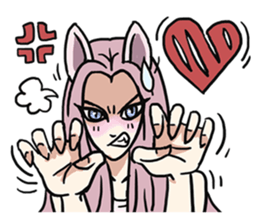 AsB - 112 I'm A Heart Fox sticker #10607526