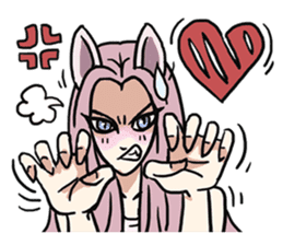 AsB - 112 I'm A Heart Fox sticker #10607526