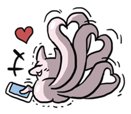 AsB - 112 I'm A Heart Fox sticker #10607528