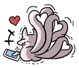 AsB - 112 I'm A Heart Fox sticker #10607528