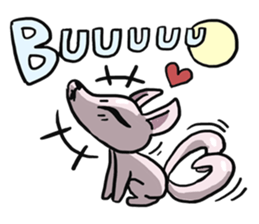 AsB - 112 I'm A Heart Fox sticker #10607530