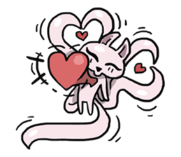 AsB - 112 I'm A Heart Fox sticker #10607531