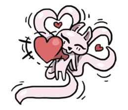 AsB - 112 I'm A Heart Fox sticker #10607531