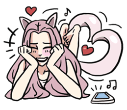 AsB - 112 I'm A Heart Fox sticker #10607532