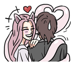 AsB - 112 I'm A Heart Fox sticker #10607533