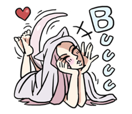 AsB - 112 I'm A Heart Fox sticker #10607534