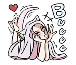 AsB - 112 I'm A Heart Fox sticker #10607534