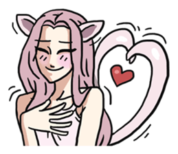 AsB - 112 I'm A Heart Fox sticker #10607535