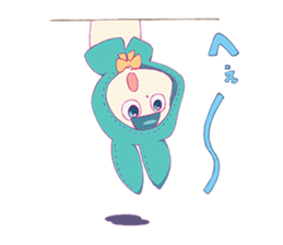 Cute & fuzzy "POPIN tribe" sticker #10607860