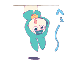 Cute & fuzzy "POPIN tribe" sticker #10607860