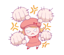 Cute & fuzzy "POPIN tribe" sticker #10607863