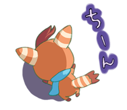 Cute & fuzzy "POPIN tribe" sticker #10607867