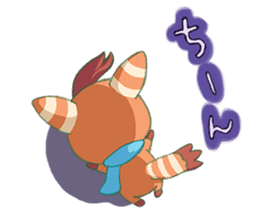 Cute & fuzzy "POPIN tribe" sticker #10607867