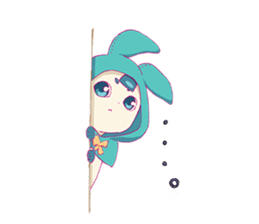 Cute & fuzzy "POPIN tribe" sticker #10607869