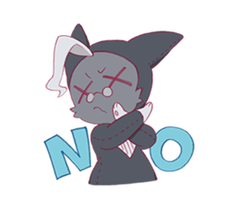 Cute & fuzzy "POPIN tribe" sticker #10607873