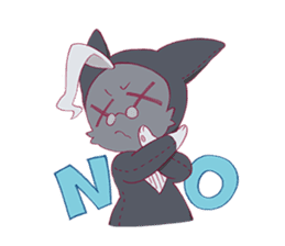 Cute & fuzzy "POPIN tribe" sticker #10607873