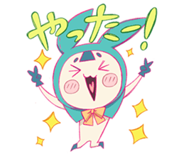 Cute & fuzzy "POPIN tribe" sticker #10607876