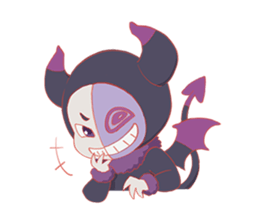 Cute & fuzzy "POPIN tribe" sticker #10607883