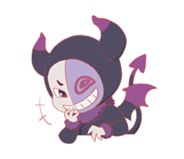 Cute & fuzzy "POPIN tribe" sticker #10607883