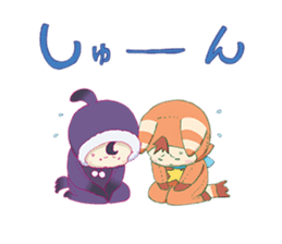 Cute & fuzzy "POPIN tribe" sticker #10607885