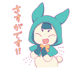 Cute & fuzzy "POPIN tribe" sticker #10607887