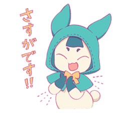 Cute & fuzzy "POPIN tribe" sticker #10607887