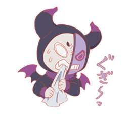 Cute & fuzzy "POPIN tribe" sticker #10607890