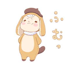 Cute & fuzzy "POPIN tribe" sticker #10607892