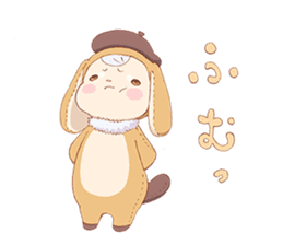 Cute & fuzzy "POPIN tribe" sticker #10607892