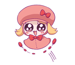 Cute & fuzzy "POPIN tribe" sticker #10607895