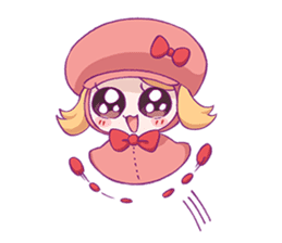 Cute & fuzzy "POPIN tribe" sticker #10607895