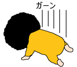 afro hair of baby sticker #10608237