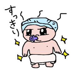 afro hair of baby sticker #10608256