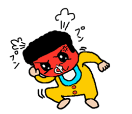 afro hair of baby sticker #10608257