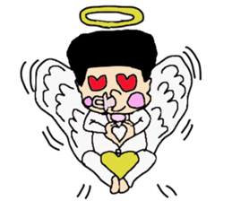 afro hair of baby sticker #10608258